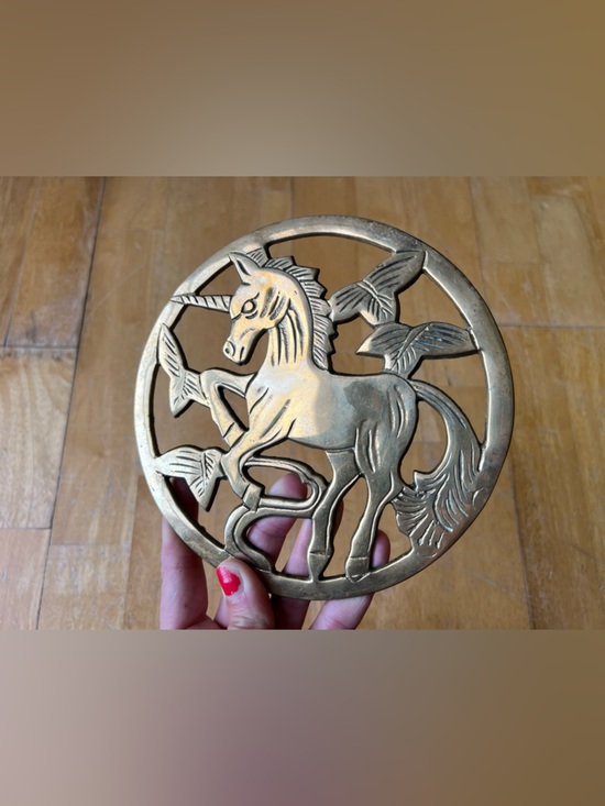 Other - Brass Unicorn Trivet 1980-1990 kitchen wall art
